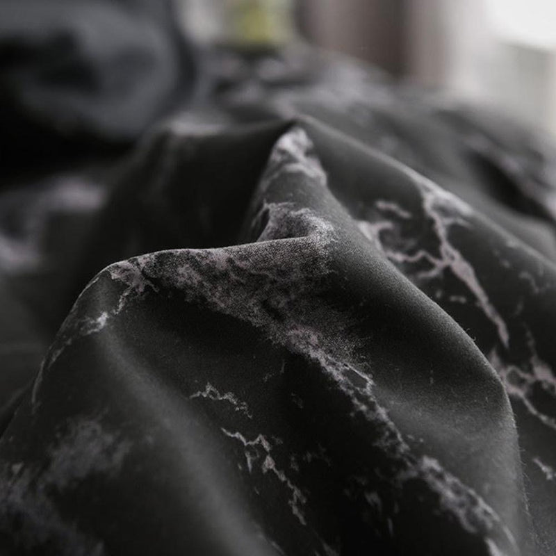 Black Marble Duvet Cover Set