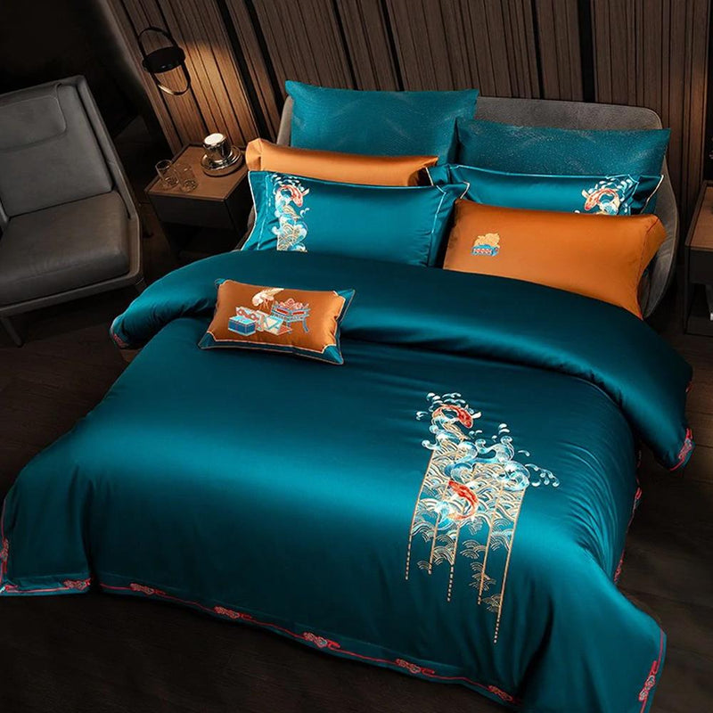 Harvey Premium Embroidery 1000 Thread Count Duvet Cover & Sheet Set (Egyptian Cotton)