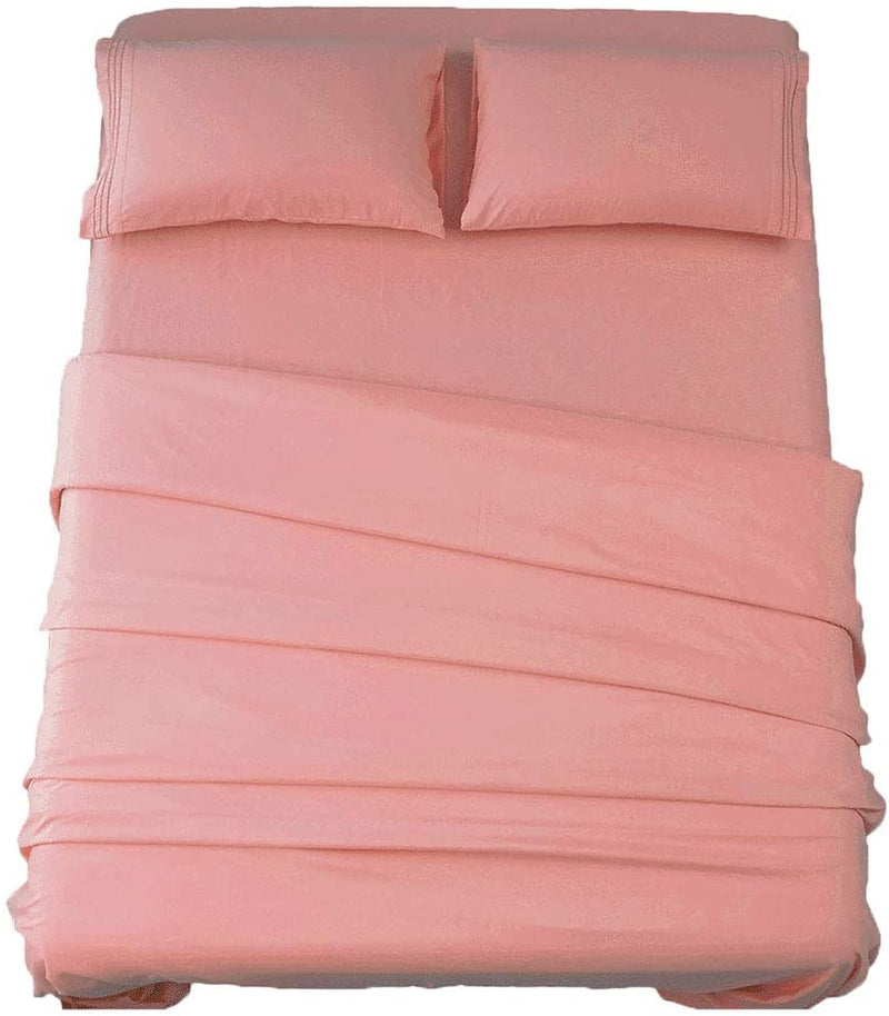 Coral Egyptian Micro Fiber Sheet 1800TC