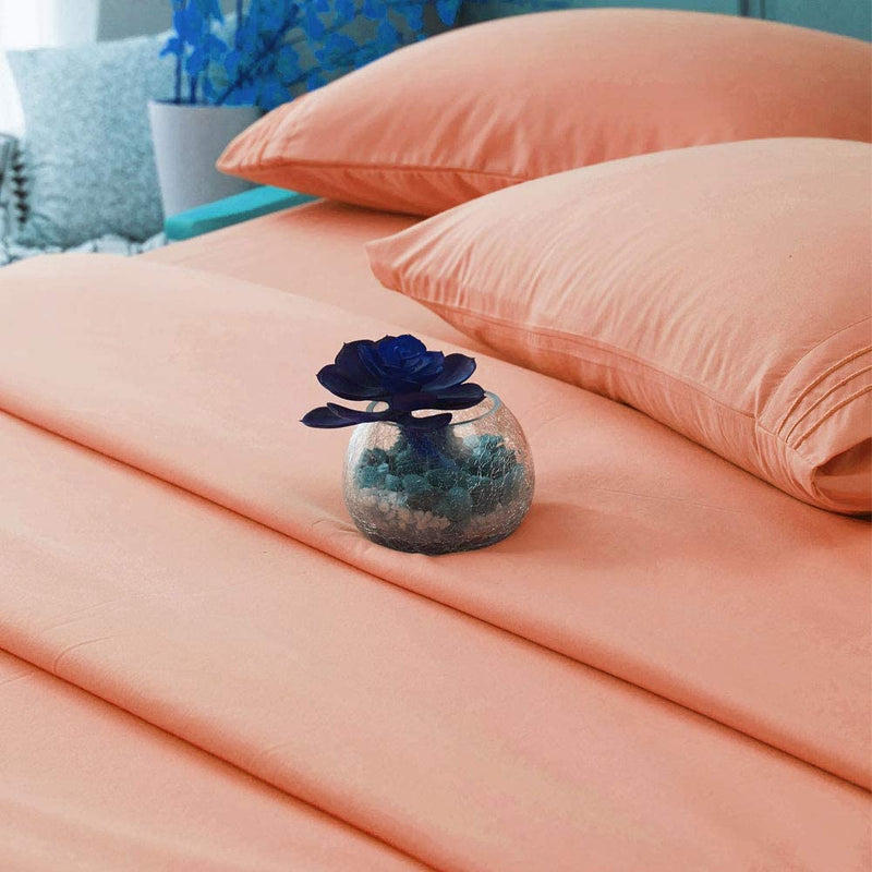 Coral Egyptian Micro Fiber Sheet 1800TC