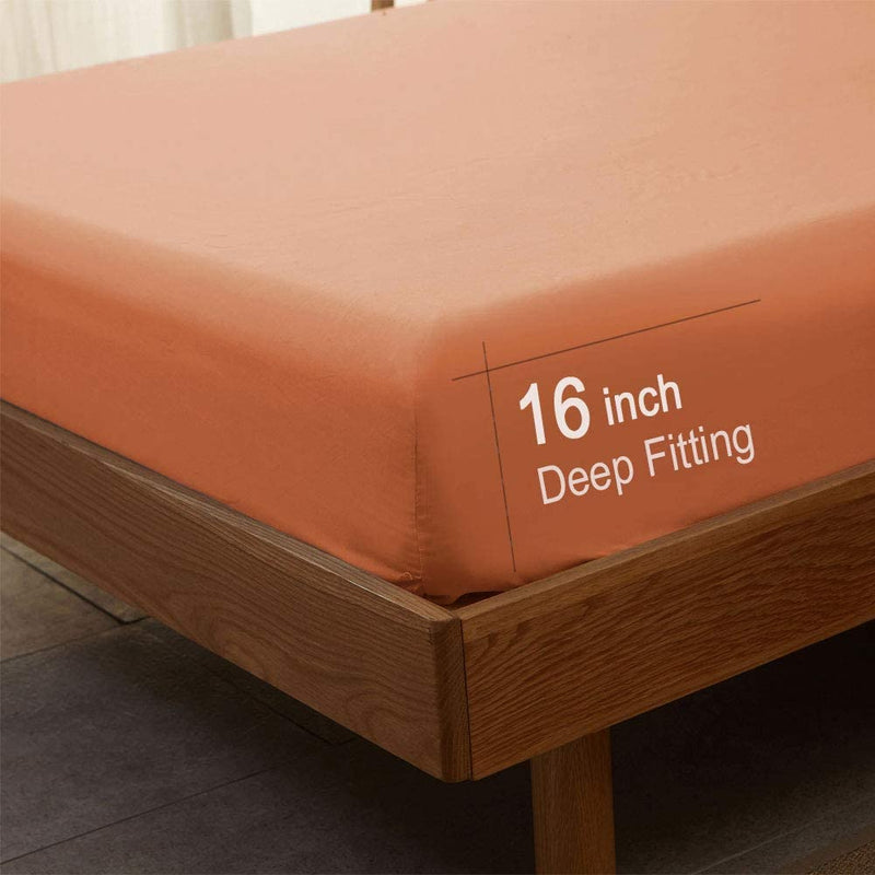 Coral Egyptian Micro Fiber Sheet 1800TC