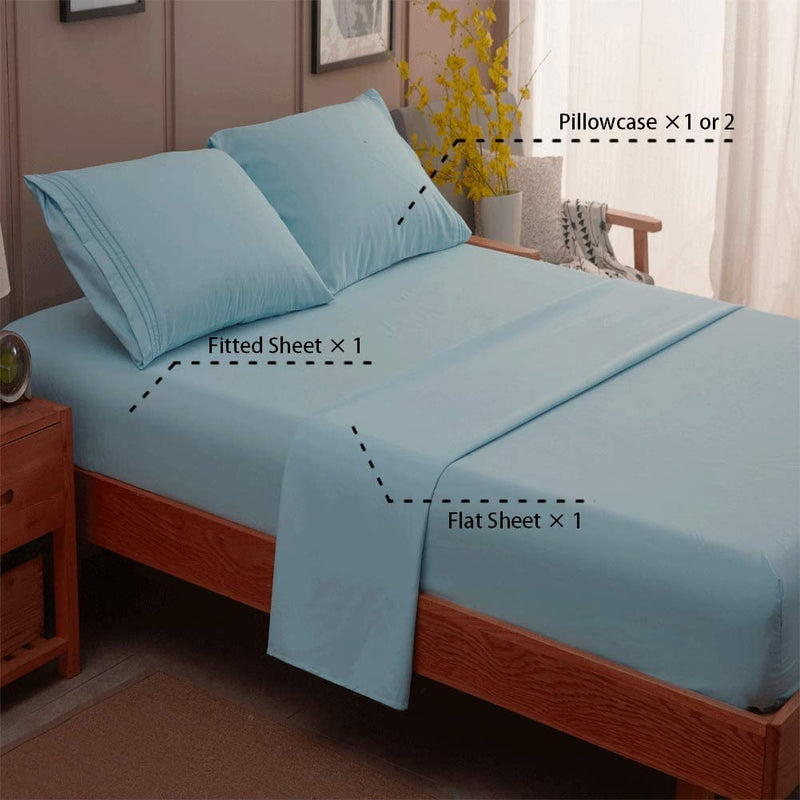 Spa Blue Egyptian Micro Fiber Sheet 1800TC