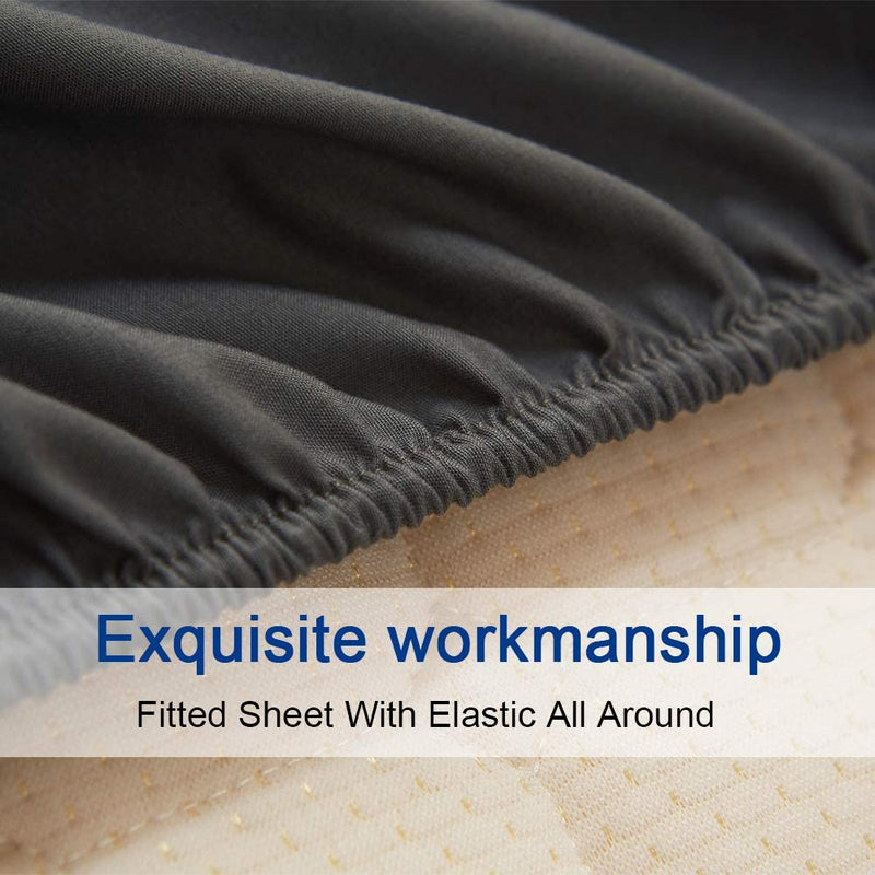 Dark Grey Egyptian Micro Fiber Sheet 1800TC