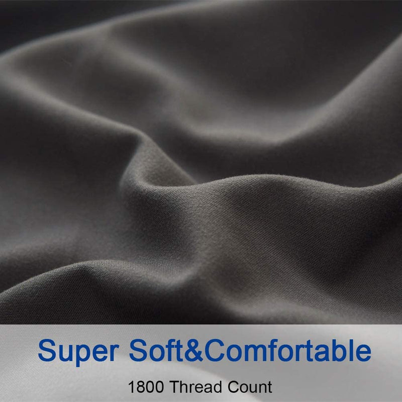 Dark Grey Egyptian Micro Fiber Sheet 1800TC