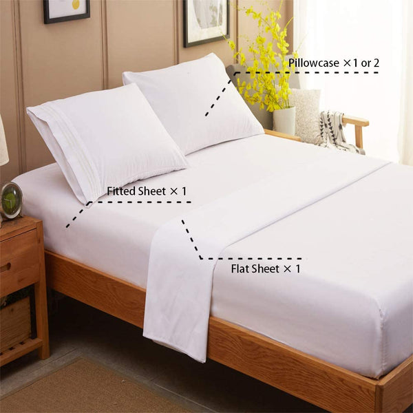 White Egyptian Micro Fiber Sheet 1800TC