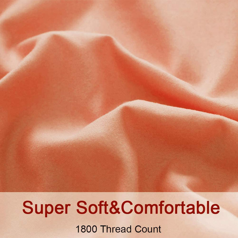Coral Egyptian Micro Fiber Sheet 1800TC