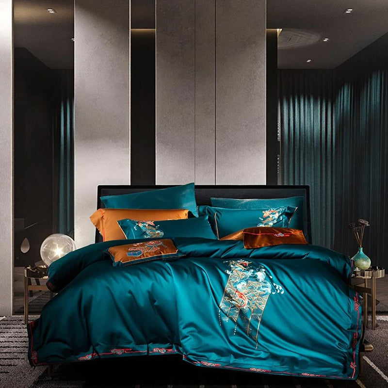 Harvey Premium Embroidery 1000 Thread Count Duvet Cover & Sheet Set (Egyptian Cotton)