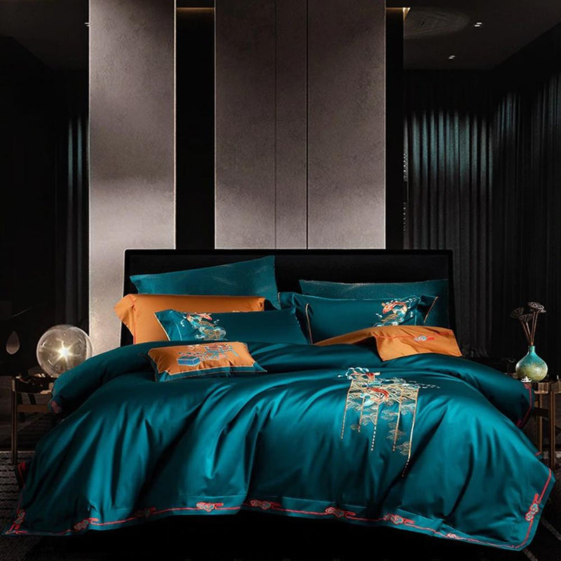 Harvey Premium Embroidery 1000 Thread Count Duvet Cover & Sheet Set (Egyptian Cotton)
