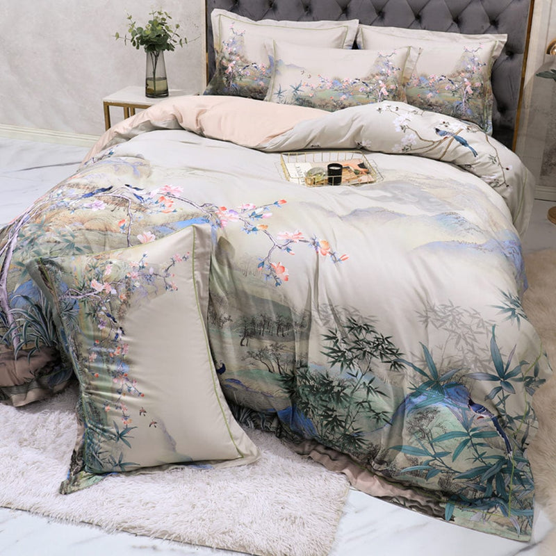 Forest Leaves Duvet Cover & Sheet Set (Egyptian Cotton)