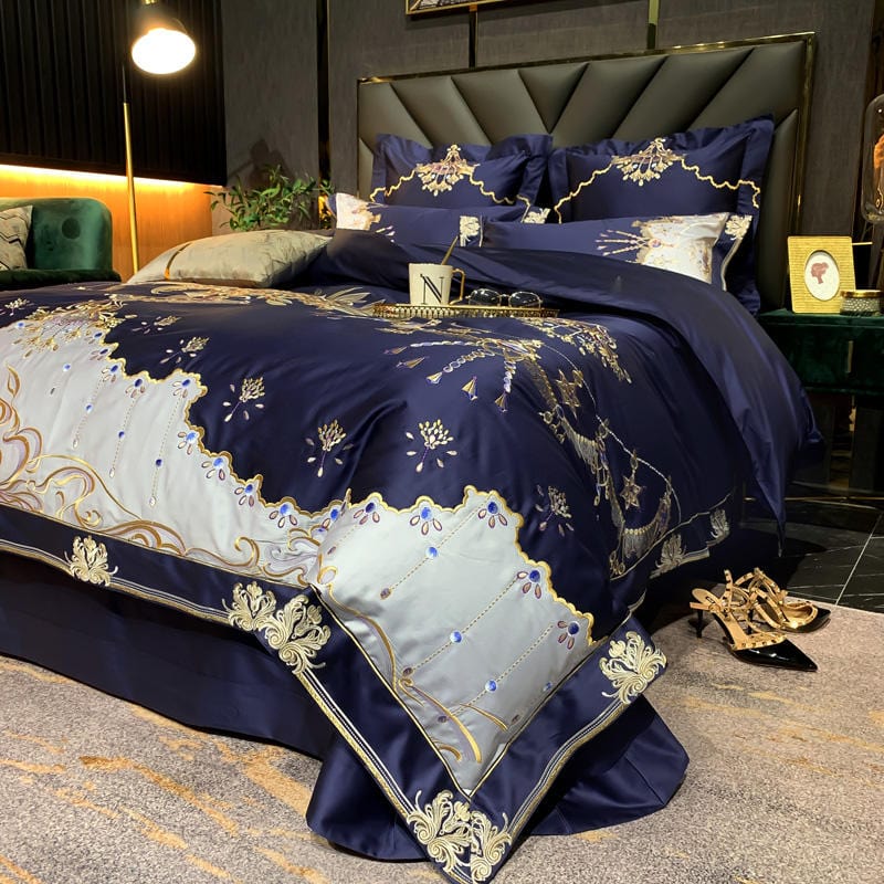 Luxury Bluebell Duvet Cover & Sheet Set(Egyptian Cotton)