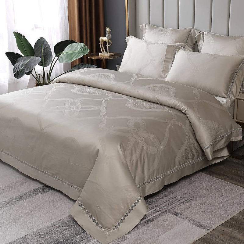 Luxury Vintage Jacquard Duvet Cover & Sheet Set (Egyptian Cotton)