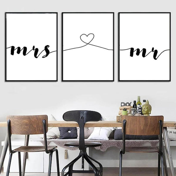 Mr & Mrs. Wall Art