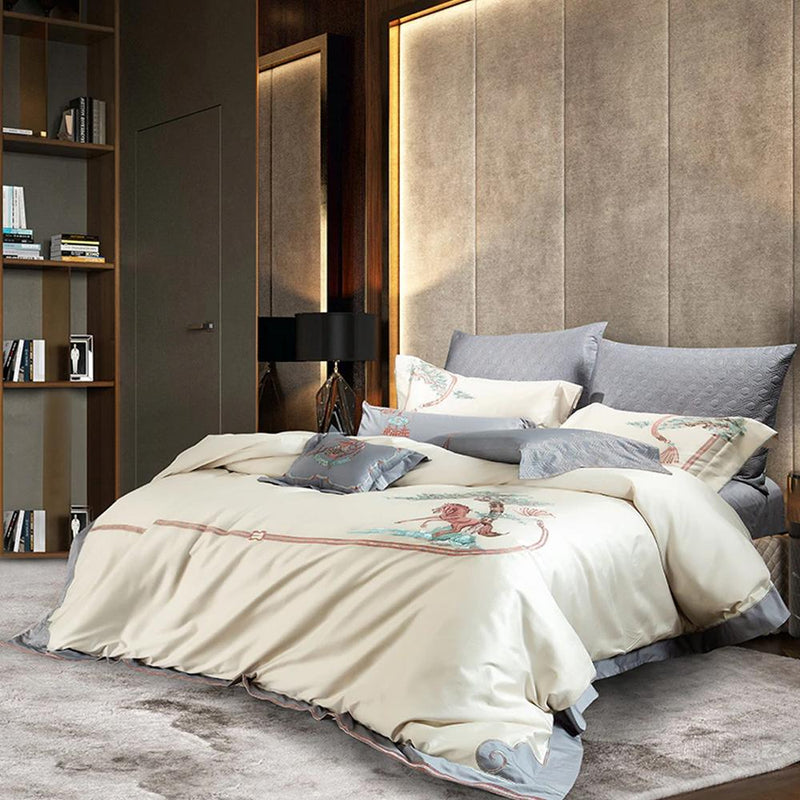 Harvey Premium Embroidery 1000 Thread Count Duvet Cover & Sheet Set (Egyptian Cotton)