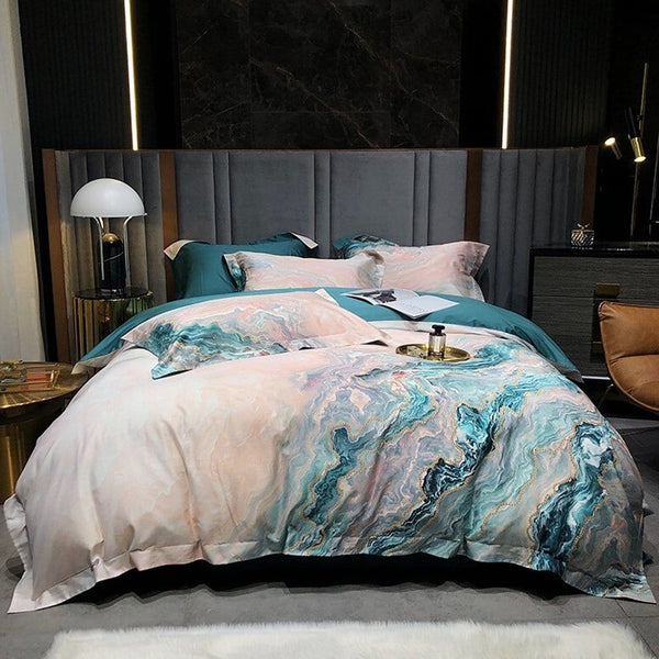 Clerra Marble Luxury Duvet Cover Set
