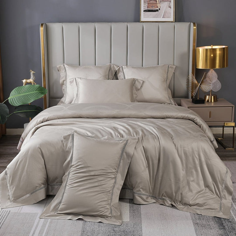 Luxury Vintage Jacquard Duvet Cover & Sheet Set (Egyptian Cotton)