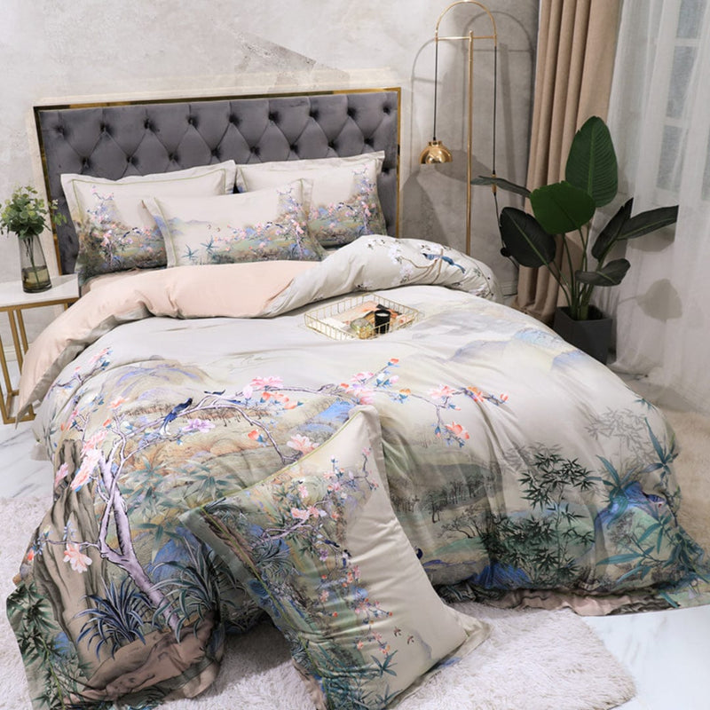 Forest Leaves Duvet Cover & Sheet Set (Egyptian Cotton)