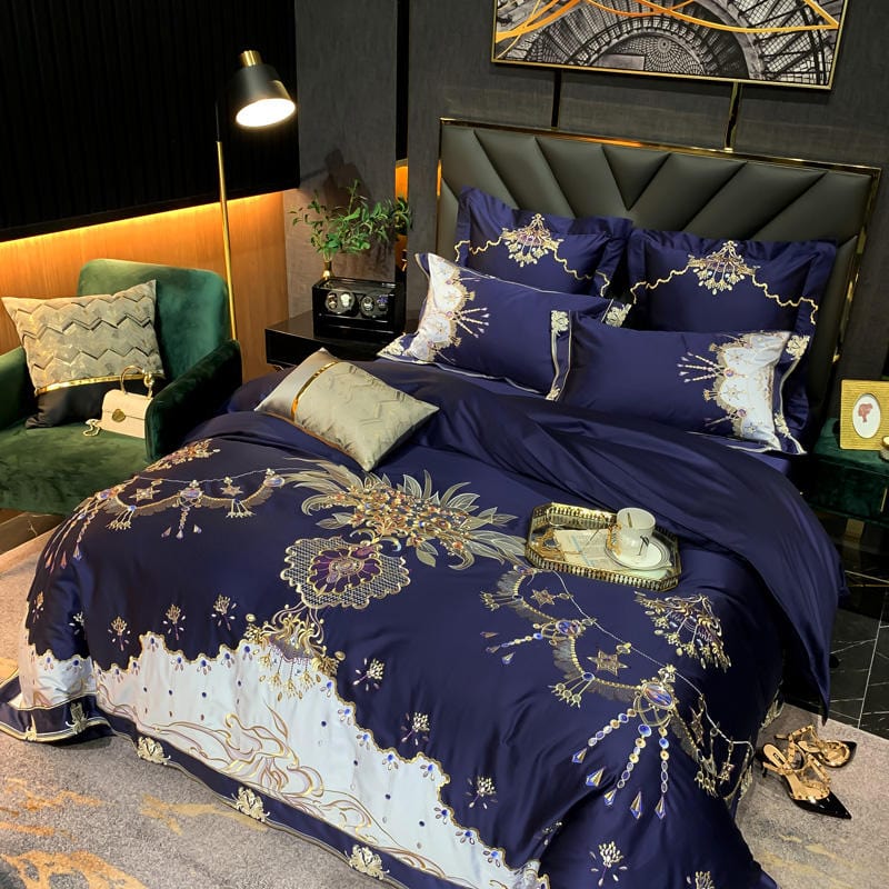 Luxury Bluebell Duvet Cover & Sheet Set(Egyptian Cotton)