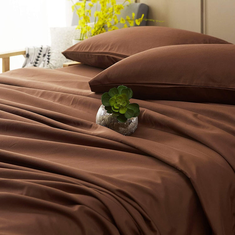Brown Egyptian Micro Fiber Sheet 1800TC