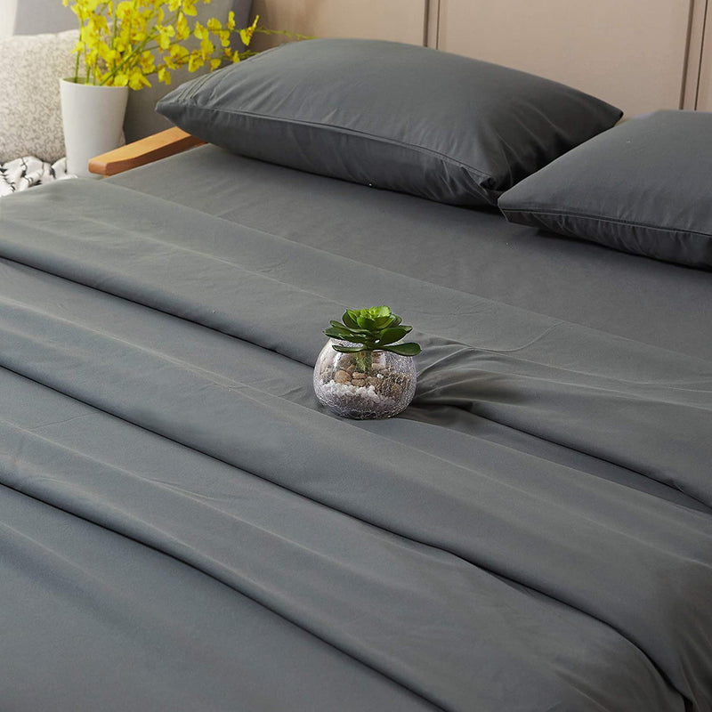 Dark Grey Egyptian Micro Fiber Sheet 1800TC