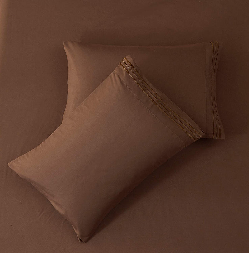 Brown Egyptian Micro Fiber Sheet 1800TC