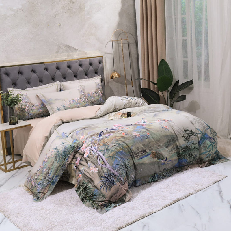 Forest Leaves Duvet Cover & Sheet Set (Egyptian Cotton)