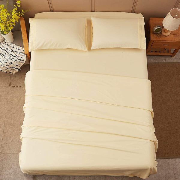 Mellow Yellow Egyptian Micro Fiber Sheet 1800TC