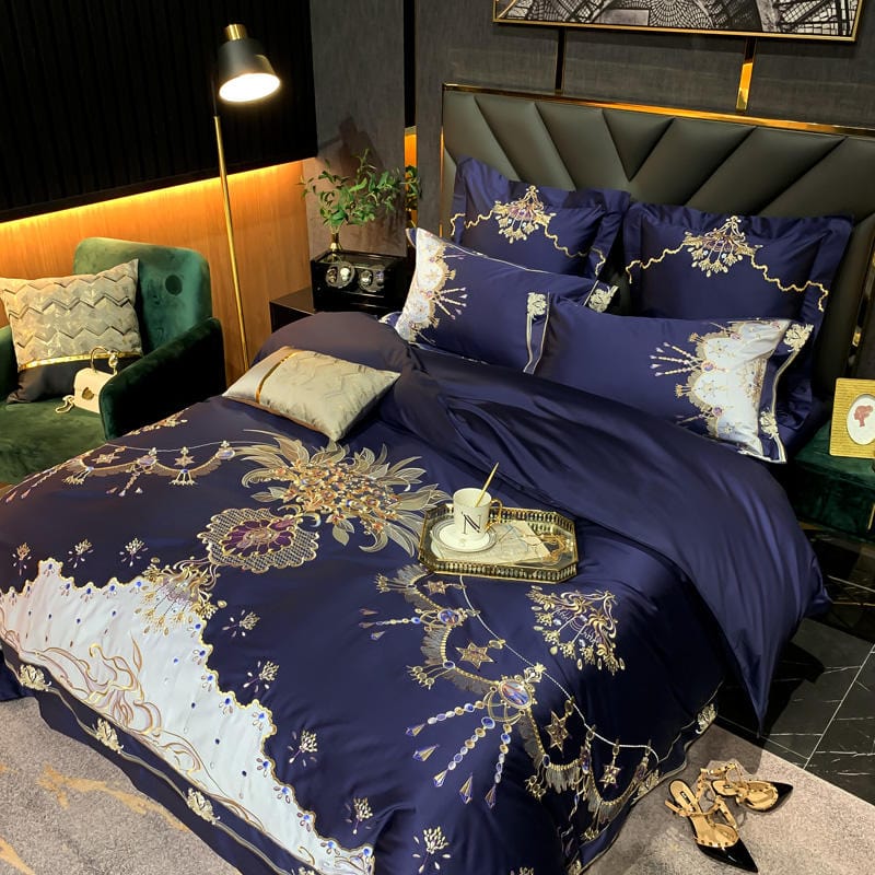 Luxury Bluebell Duvet Cover & Sheet Set(Egyptian Cotton)