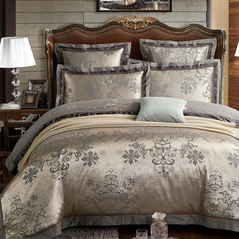 Luxury Gold/Silver Duvet Cover & Bed Sheet Set