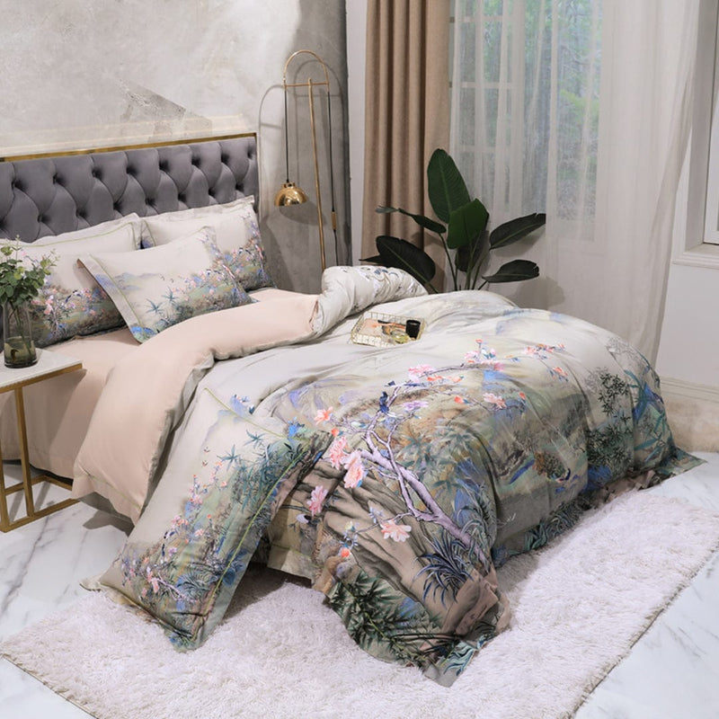 Forest Leaves Duvet Cover & Sheet Set (Egyptian Cotton)