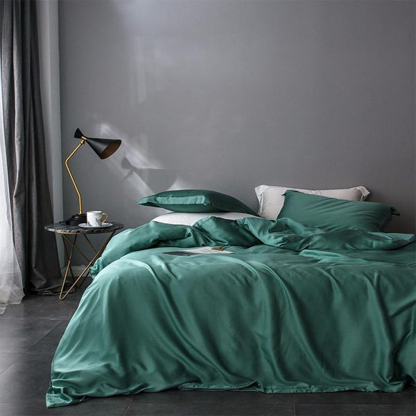Premium Tencel Fabric Duvet Cover & Sheet Set (Softer Than Silk)