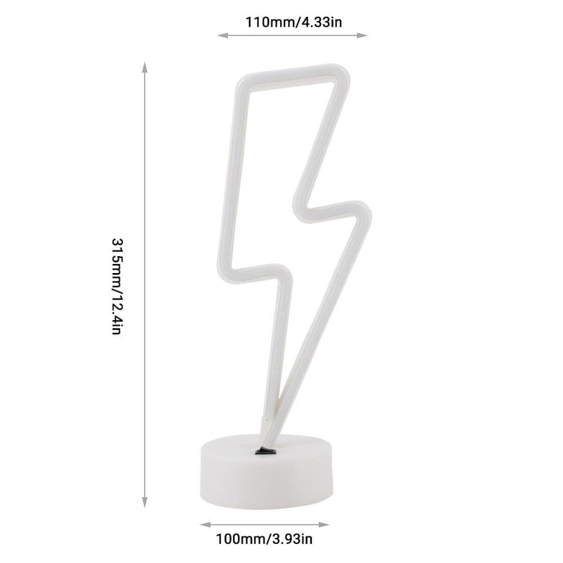 LED Neon Lightning Bolt Lamp