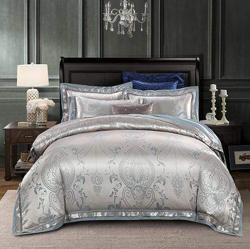 Luxury Gold/Silver Duvet Cover & Bed Sheet Set