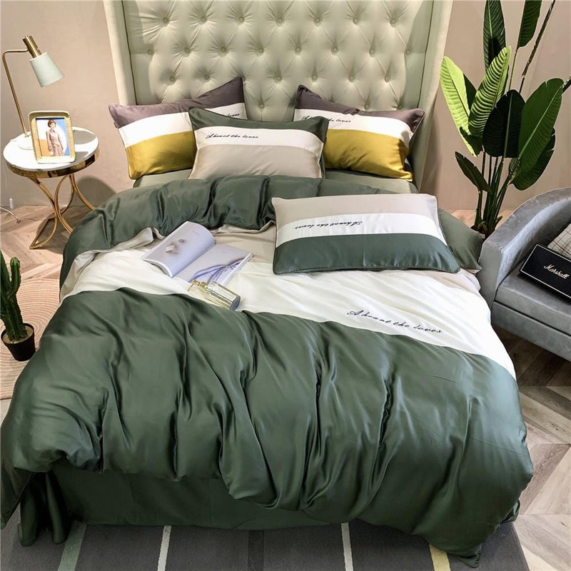 Pure Tencel Silk Duvet Cover & Bed Sheet Set