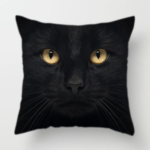 Cute Cat Face Pillow Cover