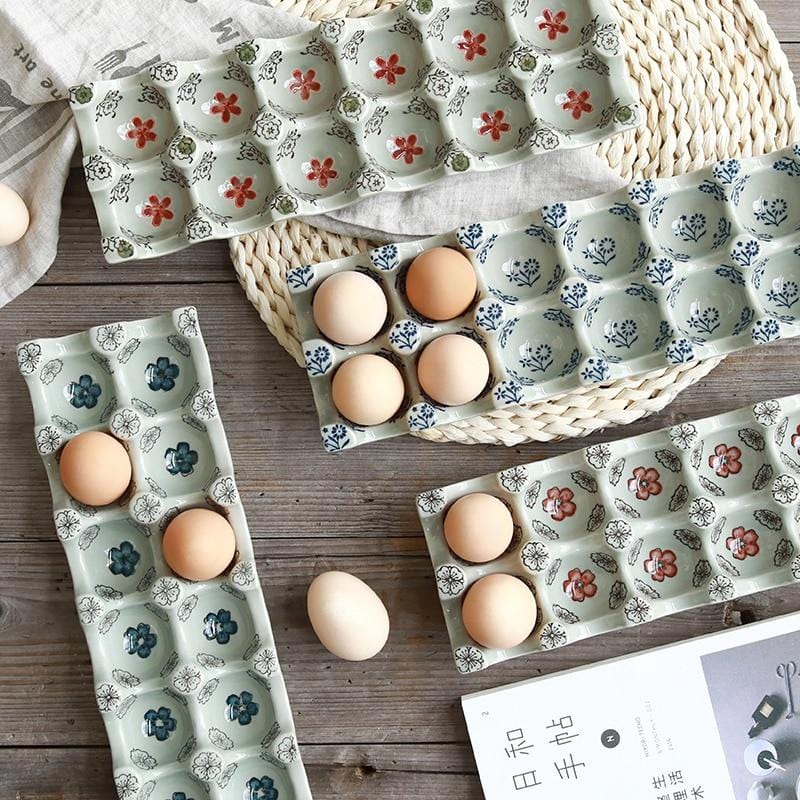 Japanese Ceramic Egg Tray