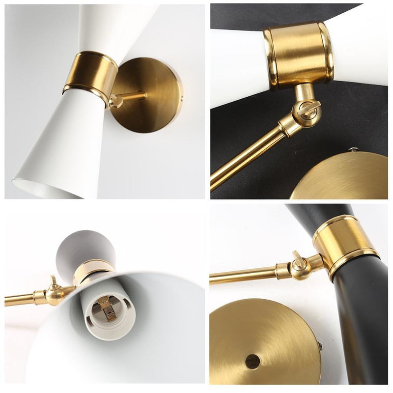 Simple Hourglass Gold Wall Light