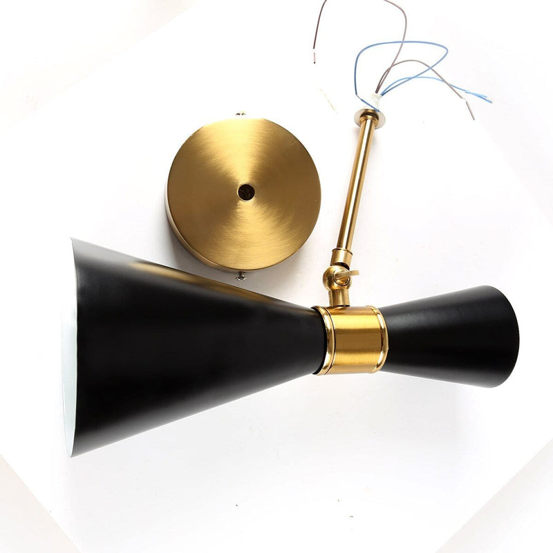 Simple Hourglass Gold Wall Light