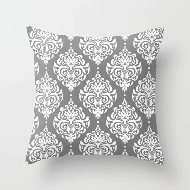 Grayscale Triangle Throw Cushion Cover