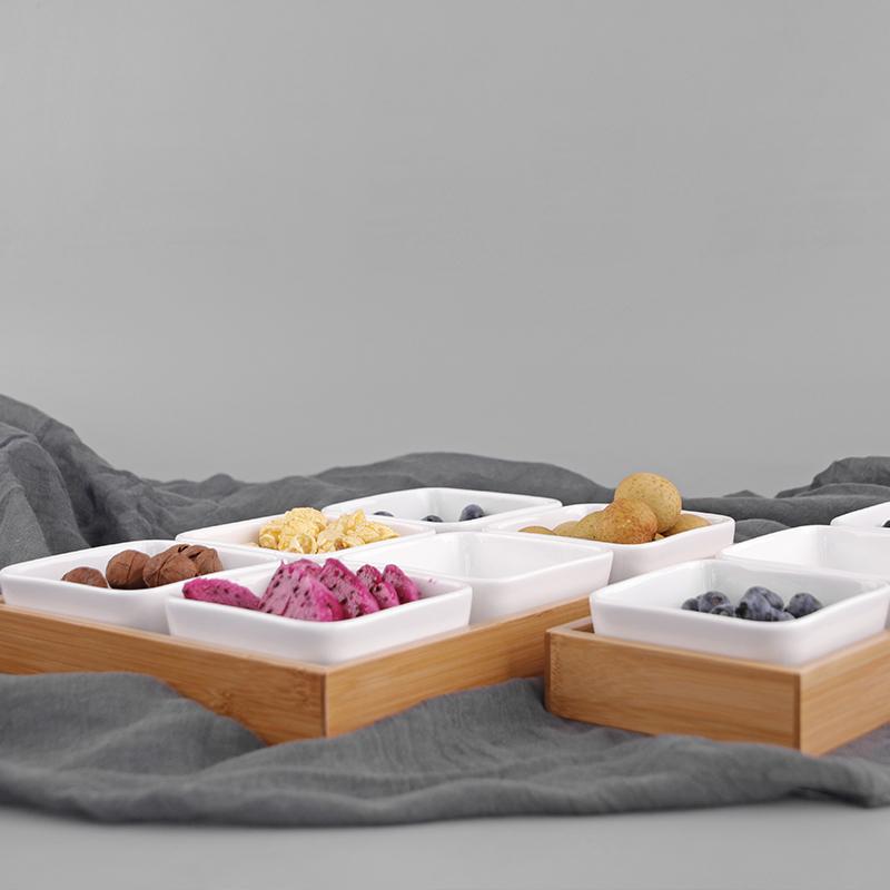 Bamboo Ceramic Serving Set
