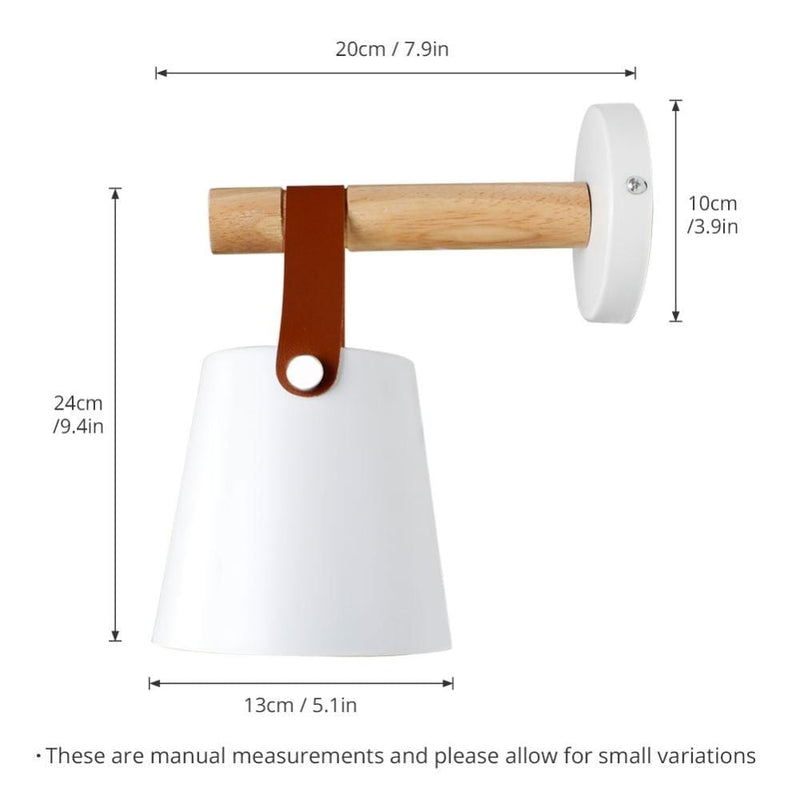 Nordic Wood & Leather Sconce