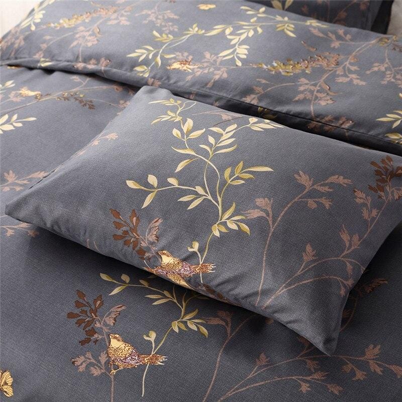 Birds Pattern Duvet Cover Set