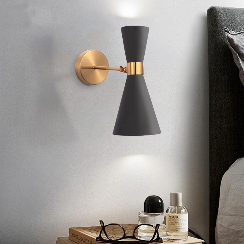 Simple Hourglass Gold Wall Light