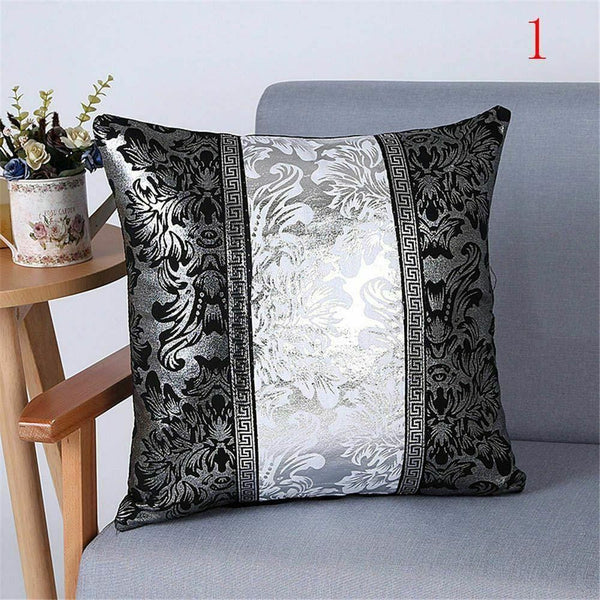 Premium Vintage Black And Silver Pillow Cover