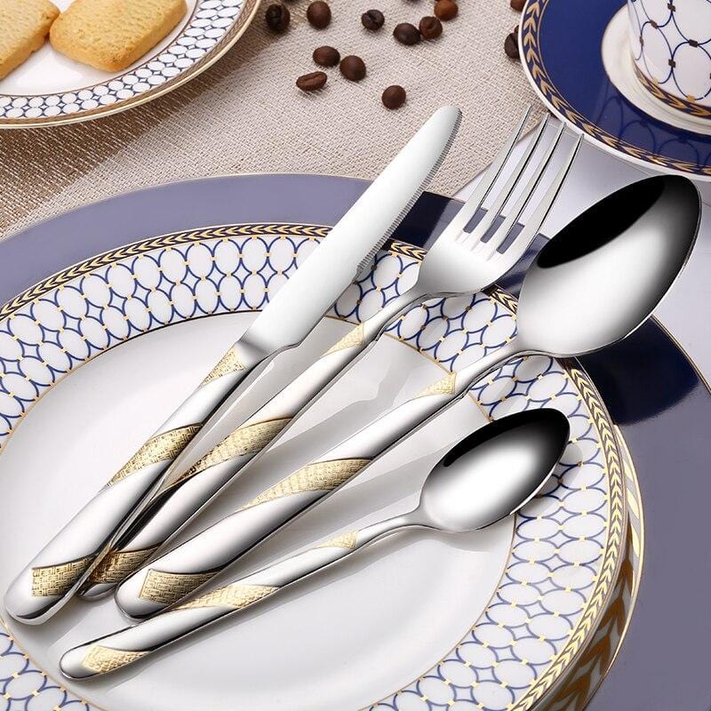 Gold Plated Flatware Set