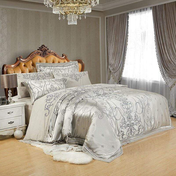 Luxury Gold/Silver Duvet Cover & Bed Sheet Set