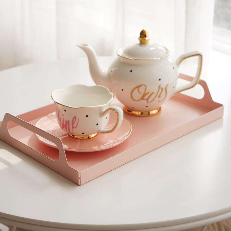 Matte Pastel Metal Serving Tray
