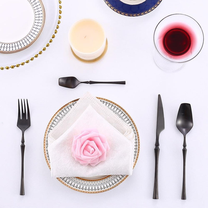 Premium Matte Black Western Style Flatware Set