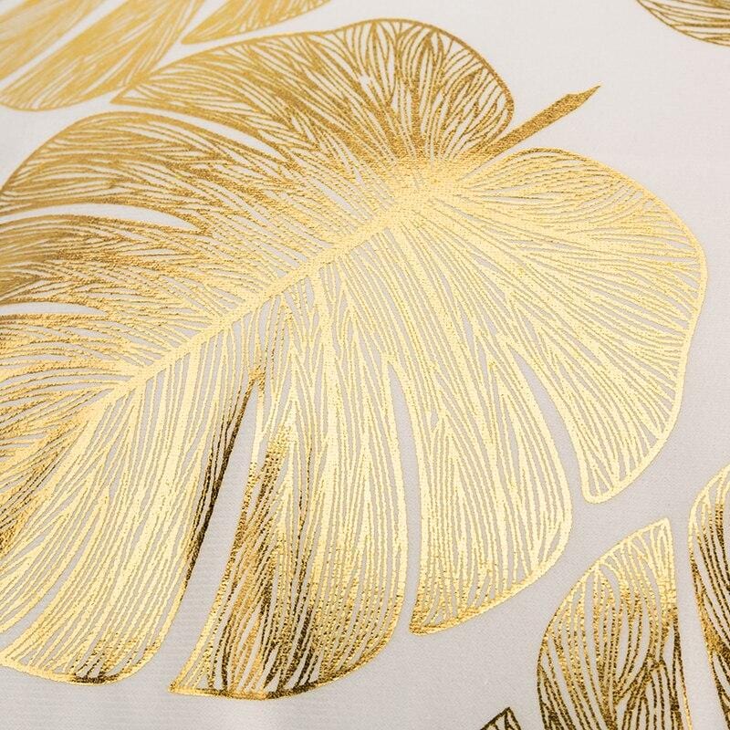 Gold Print Pillow Cover