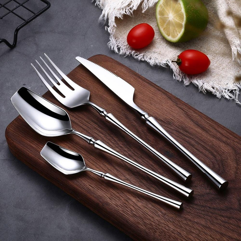 Premium Matte Black Western Style Flatware Set