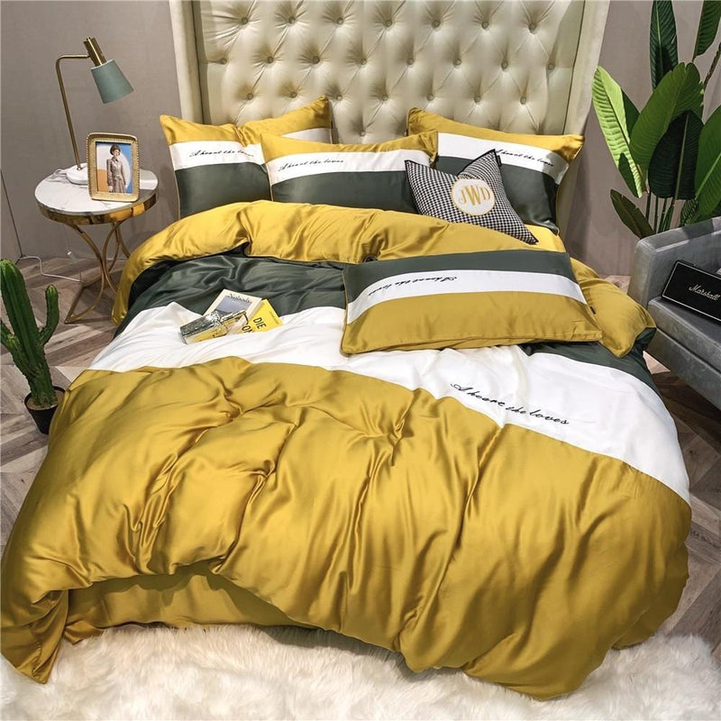 Pure Tencel Silk Duvet Cover & Bed Sheet Set